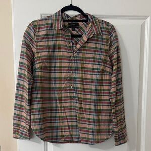 J. Crew popover classic Plaid Shirt in Red, Green, and Yellow